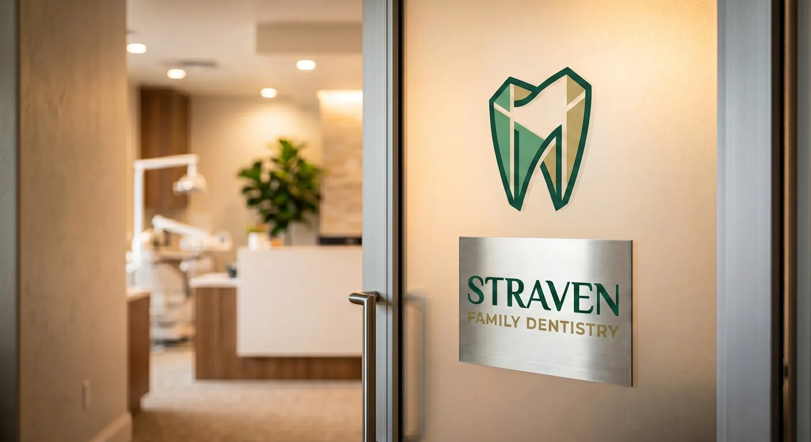 Inside Straven Family Dentistry, a family dental clinic on Guelph Street in Georgetown, Ontario
